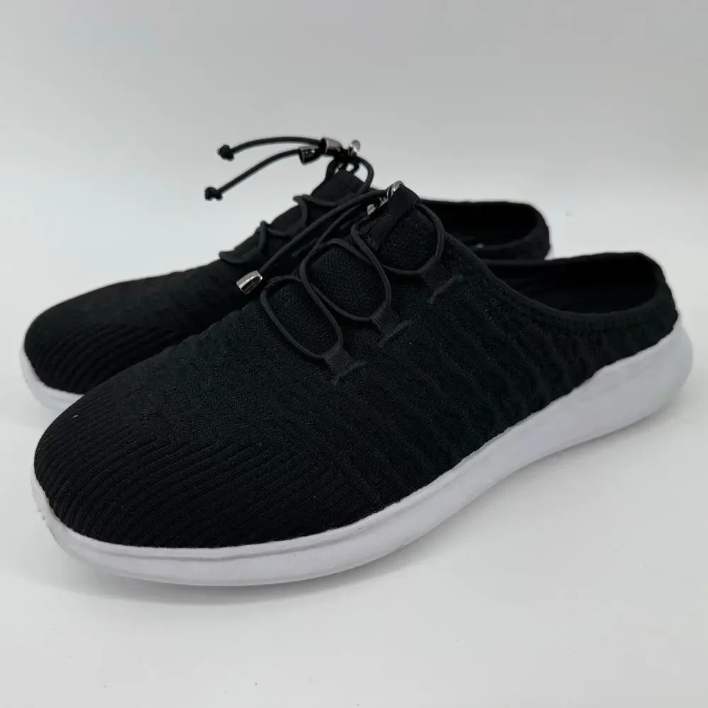 Propet TravelBound Slide Black Knit Sneakers Women's 9.5 M WAT031M
